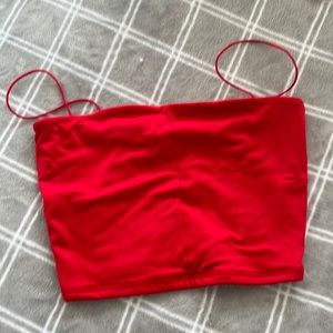 Simple Red tube top with straps